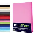 Buymax Wasserbett Spannbettlaken Stretch 140x200-160x220 cm für Wasserbetten und Boxspringbetten Bettbezug für Matratzen bis 35 cm Matratzenhöhe, Altrosa