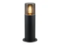 TRIO Leuchten LED Sockelleuchte aus Aluminium Schwarz & Rauch, Höhe 30cm, LED wechselbar, Warmweiß, Außen Wegeleuchte zur Garten Wegbeleuchtung, Gartenlampe, Außenleuchte