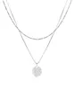 Kuzzoi Herren Halskette im Layer Look mit Coin Anhänger (15 mm) für den Mann in 925 Sterling Silber Kette mit strukturierten Plättchen Anhänger