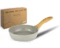 DIVORY Keramikpfanne 16cm – Pfanne mit Keramikbeschichtung Induktion, PFAS & PTFE frei, kleine Bratpfanne Keramik, Mini-Pfanne, Eierpfanne beschichtet - frying ceramic pan (Natura, 16 cm)