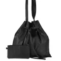 Greenburry Shopper Leder 37x32cm Beuteltasche "Eva" Schultertasche schwarz