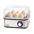 5902934831451 Adler AD 4486 Eierkocher 8 Eier 800 W Schwarz, Satinierter Stahl,