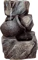 dobar® Design Zimmerbunnen 96400e - Tischbrunnen dreistufig in Steinoptik - Kleiner Springbrunnen - Dekoratives Wasserspiel für Wohnzimmer/Büro/Indoor - Zierbrunnen - 17,2 x 16,2 x 27 cm - Grau