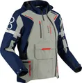 Bering Austral GTX wasserdichte Motorrad Textiljacke, grau/blau/rot, S
