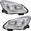 TYC Scheinwerfer Set für Opel Corsa D 1/2011- LWR Stellmotor Halogen Chrom