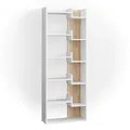 Vicco Raumteiler, Sonoma Eiche, Weiß, Holzwerkstoff, 11 Fächer, Rechteckig, 61x160.2x22.1 cm, Wohnzimmer, Raumteiler & Paravents, Raumteiler