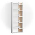 Vicco Raumteiler Fico, stehendes Bücherregal, Sonoma/Weiß, 61 x 160.2 cm