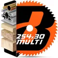 BAUBECK Sägeblatt 254x30 - Multi Material Feinschnitt - Kreissägeblatt 254 x 30 für Holz, Aluminium, Metall uvm. - Sägeblatt 254 kompatibel mit Bosch GTS 10, Bosch PTS 10, Metabo KGS 254 uvm.