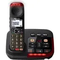 Panasonic KX-TGM420EXB Schwarzes schnurloses DECT-Telefon mit Anrufbeantworter und 1,8"-Display - Schwarz