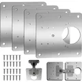 Edelstahl Scharnier Reparaturplatte, 4 Küchenscharnier Reparaturplatten mit 2...