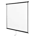 in.tec Projektionsleinwand HD 3D Beamer 113 Zoll Rollo-Leinwand selbstaufrollend 203 x 203 cm Wandmontage Deckenmontage alle Formate für Heimkino Büro Seminare
