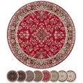 Teppich Boss Teppich Kurzflor Orient Teppich Zabul rot, rund, Höhe: 8 mm rot rund | Ø 140 cm x 8 mm