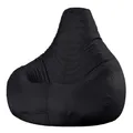 Veeva Sitzsack Outdoor Sitzsack Liege Indoor Gaming „Recliner“, Made in Germany, Wasserfest, für Erwachsene & Kinder, schwarz