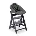 Hauck Alpha Newborn Set Plus Dark Grey Hochstuhl & Babywippe TOP