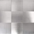selbst"kle"bende Mosaikfliese ALU silber metall Fliesenspiegel Küchenrückwand MOS200-22M100