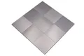 Mosani Wandfliese Aluminium Mosaik Metall Mosaikfliesen Selbstklebend Silber Glänzend, Dekorativer DIY Wandverblender
