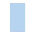 DONAU 100er Pack Trennstreifen/Farbe: Blau / 1/3 A4 aus 190 g/m² Recycling-Karton/ 4-fach Lochung/ 23,5 x 10,5 cm/Gelocht/Trennblätter Ordner Register Trennlaschen/Made in EU