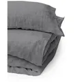 Bettwäsche Leinen, Grau, Textil, Uni, 135x200 cm, Oeko-Tex® Standard 100, pflegeleicht, atmungsaktiv, hautfreundlich, schadstoffgeprüft, weiche und anschmiegsame Oberfläche, Schlaftextilien, Bettwäsche, Bettwäsche