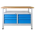 ADB Werktisch Werkbank Arbeitstisch Werkzeugtisch 6 Schubladen 1200x600x840 mm