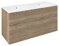 Sapho Waschbeckenunterschrank CIRASA STRIP Waschbeckenunterschrank mit Doppelwaschbecken 121x66x46cm Sapho-CR121-2322-21-SET