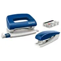 LEITZ Locher und Heftgeräte inkl. Heftklammern Set NeXXt 5058 und 5517 Mini blau