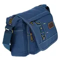 Christian Wippermann Handtasche Damen Umhängetasche - Hochwertig, Strapazierfähig, Wasserfest, Mittelgroß 25x23x10-12 cm - Klettverschluss, Reißverschlüsse - Crossbody Schultertasche - Blau