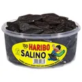 1 Dose Haribo Salino 1200g Würzige Salmiak-Lakritz-Rauten 150er  vegan