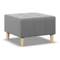 Sitzpouf, Grau, Textil, 70x40x70 cm, Wohnzimmer, Hocker, Sitzhocker