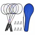 Badminton Set 2-4 Spieler Federball Schläger, Tasche, Bälle, leicht, stabil