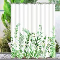 Duschvorhang 200x200 cm, Antischimmel Textil Shower Curtains,Blumen Wasserdic...