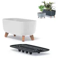 GRACIA CASE DGCL400 Blumentopf auf Beinen | Weiß