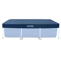 Intex 28038 - Poolabdeckung für Rechteckige Aufstellpools, PVC, Blau, 300x200 cm