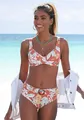 Highwaist-Bikini-Hose "Suva", mit abnehmbarem Gürtel, Gr. 36 - N-Gr, rostrot-bedruckt N-Gr