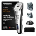 Panasonic ER-SC60-S803 Haarschneider für Männer, tragbarer, kabelloser, wasserdichter Trimmer, fortschrittliche Klingen, 39 Längen, 2 Aufsätze, kabellos & kabelgebunden, Ladestation, Silber