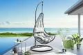 riess-ambiente Hängesessel LOFT WIDE grau / schwarz, Outdoor · Gartensessel · Hängestuhl · mit Gestell & Kissen