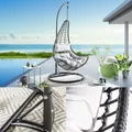 Outdoor Hängesessel LOFT WIDE grau schwarz Hängestuhl inkl. Kissen wetterfest