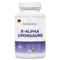 Bandini® Alpha-Liponsäure 100 Kapseln ALA 200mg, Hochdosiert, Vegan, GVO-frei