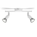 Philips Limbali Deckenspots (50 W), praktische Deckenleuchte mit 2 flexiblen Spots, GU10 Leuchte ohne Leuchtmittel, weiß