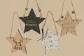 BOLTZE GRUPPE GmbH Christbaumschmuck Dekohänger Cady Stern Baumschmuck Holz 4er Set Ø 11 cm