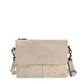 Umhängetasche Leder 25x17cm mit 2 Fächern "Billy" beige Bear Design