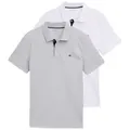 TOM TAILOR Poloshirt (Packung, 2-tlg) im Doppelpack grau L (50/52)