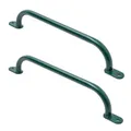 TRIBECCO Klettergriffe für Spielplatz, Klettergerüst, Hochbett & Indoor Kletterwand (550 mm Grün, 2 Stücke)