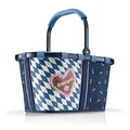 reisenthel carrybag frame Bavaria 6 blau – Stabiler Einkaufskorb mit viel Stauraum und praktischer Innentasche – Elegantes und wasserabweisendes Design