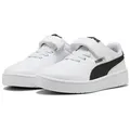 PUMA COURT LALLY AC PS Sneaker mit Klettverschluss und elastischen Schnürsenkeln weiß 33 EU