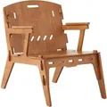 SoBuy Küchenstuhl mit Rücklehne Kinderstuhl Sitzhöhe 35cm Braun HFST02-BR