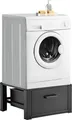 Waschmaschinen-Untergestell mit Schublade 63x54x31cm Schwarz