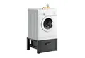 en.casa Waschmaschinenunterschrank »Comfortixx« mit Schublade 63x54x31cm Schwarz