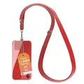 EAZY CASE - Universal Handykette zum Umhängen geeignet für alle Smartphones Handyhüllen Kette zum Umhängen Rot mit breitem Band Handyband mit jeder Hülle kombinierbar Smartphonekette in Rot