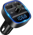 LENCENT Bluetooth FM Transmitter Auto, Adapter für Auto Radio, Blau-12W