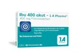 Ibu 400 akut – 1 A Pharma® | 50 Stk | Bei Schmerzen und Fieber | Mit Ibuprofen | Gut verträglich | Für Ihre Hausapotheke